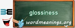 WordMeaning blackboard for glossiness